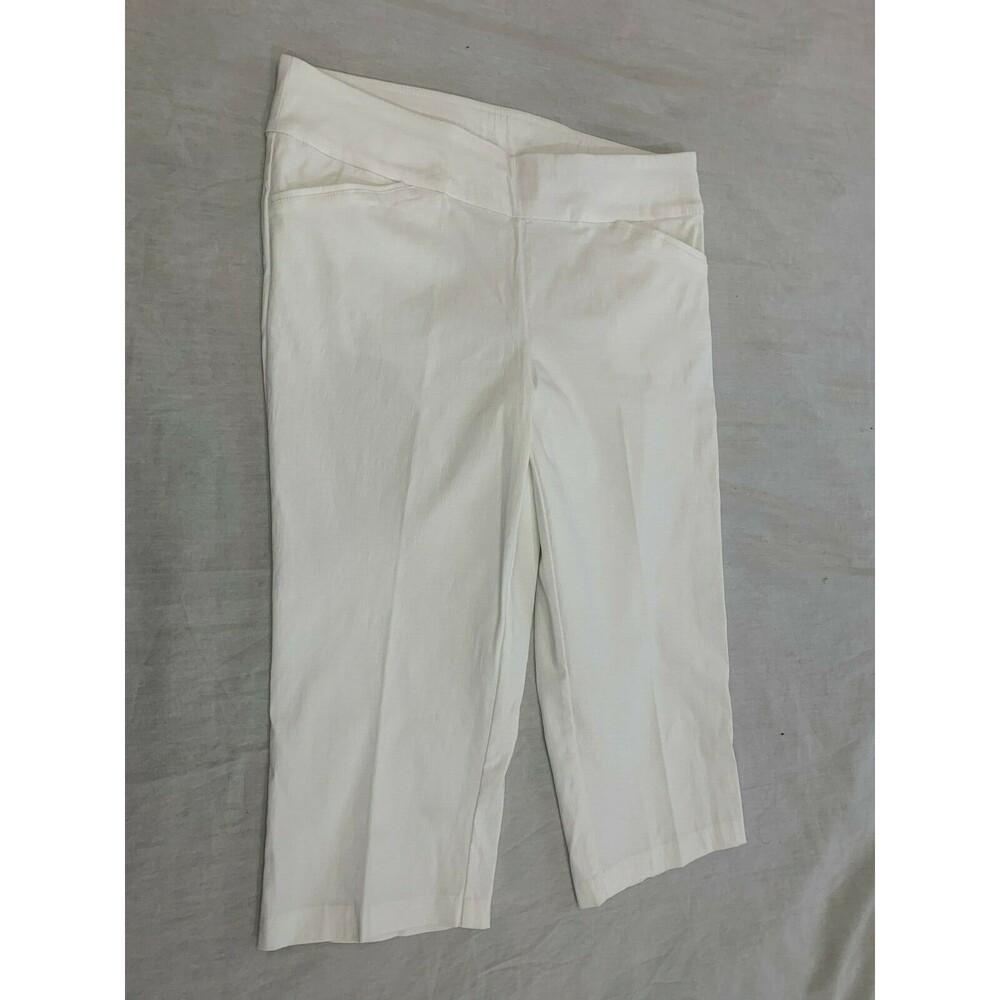 SIGNATURE SLIMMING BY CHRISTOPHER BANKS WOMENS CAPRIS PANTS SIZE 10
